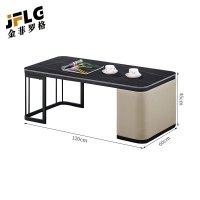金菲罗格 办公室简约商务茶几组合套装小户型洽谈接待室现代会客 长茶几