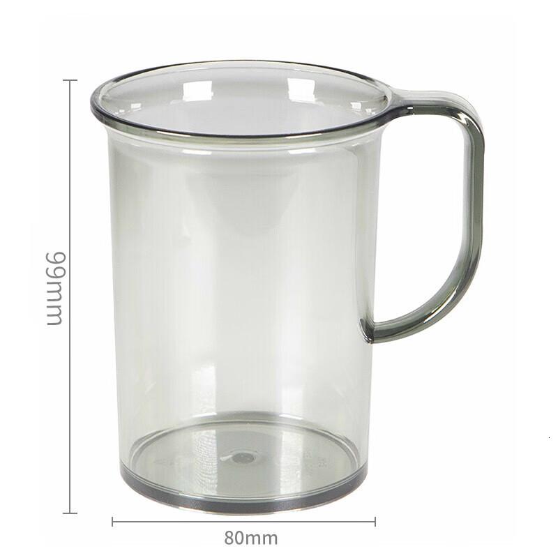 茶花(CHAHUA) 漱口杯 牙刷杯洗漱杯 刷牙杯子水杯 牙缸马克杯 1只装 灰色