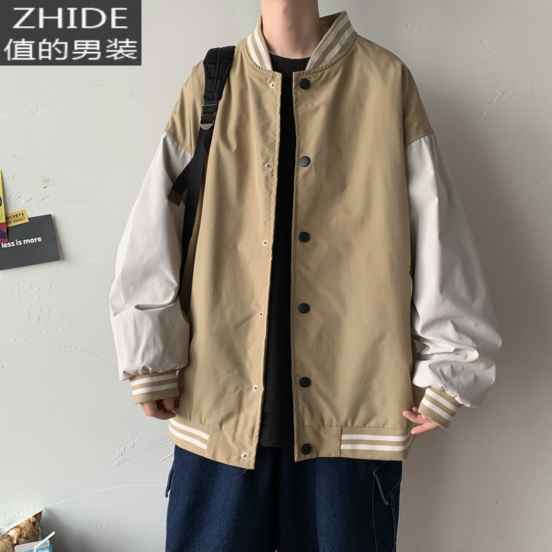 SUNTEK棒球服外套男春季宽松帅气潮流夹克原宿风潮牌港风百搭休闲上衣服夹克高清大图