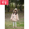 可莉允AnnieGirl秋冬新款男女童mat大毛领精灵帽厚夹克加绒外套宝宝棉服