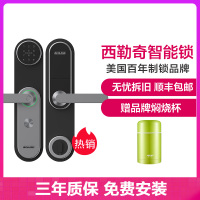 西勒奇（SCHLAGE）指纹锁U8家用防盗门密码锁C级智能锁电子锁U8301-四合一-陨磁黑-蓝牙版