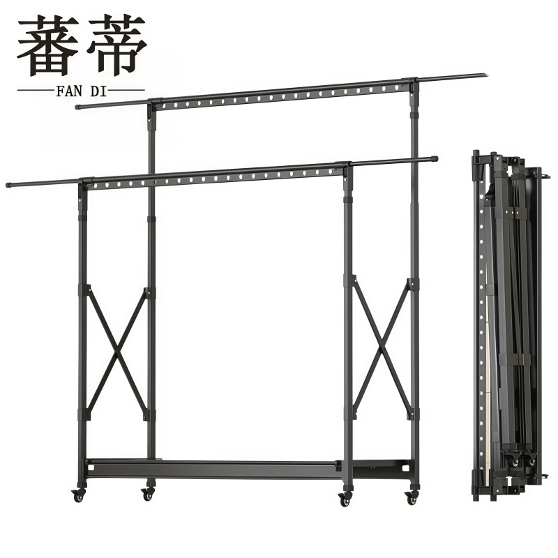 蕃蒂 晾衣架黑双杆 个