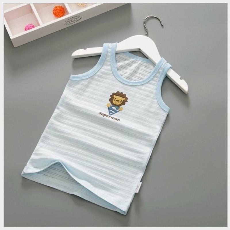 儿童背心纯棉竹节棉夏季薄款男童女童背心男女童吊带蛋蛋背心90