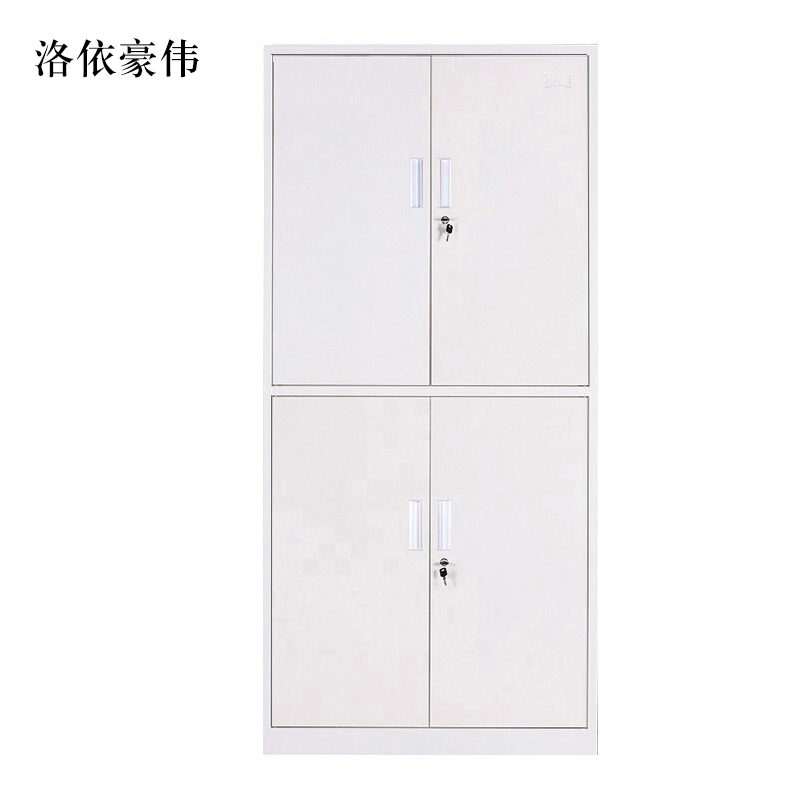洛依豪伟钢制文件柜档案柜财务凭证柜带锁储物柜铁皮柜书柜通双节文件柜高清大图