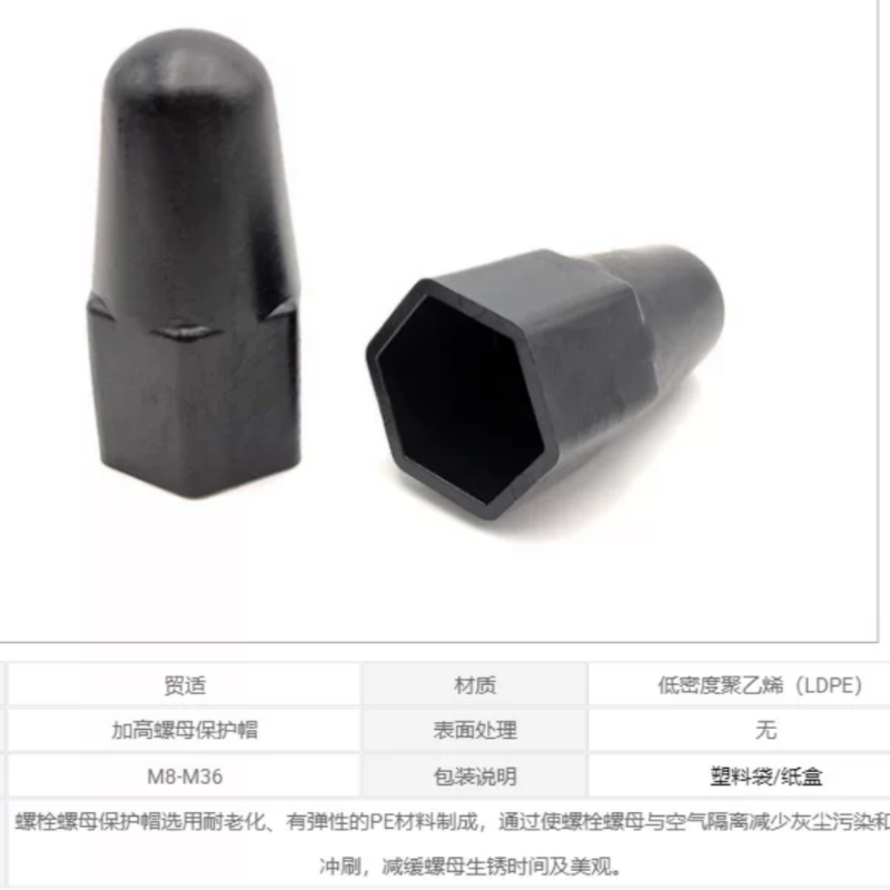 博科丝特六角螺丝钉螺母盖帽M16*24*53 50个装高清大图
