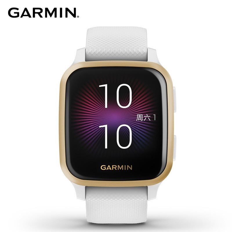 佳明(GARMIN)Venu Sq血氧离线支付光学心率脉搏运动手表智能GPS腕表象牙白