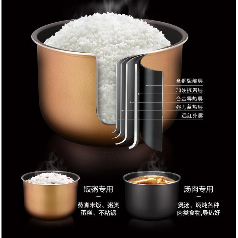 美的电压力锅家用智能6L升高压锅饭煲双胆大容量3-4正品6-8-10人精美外观设 耐用内胆多功能 电压力锅 大容量家用