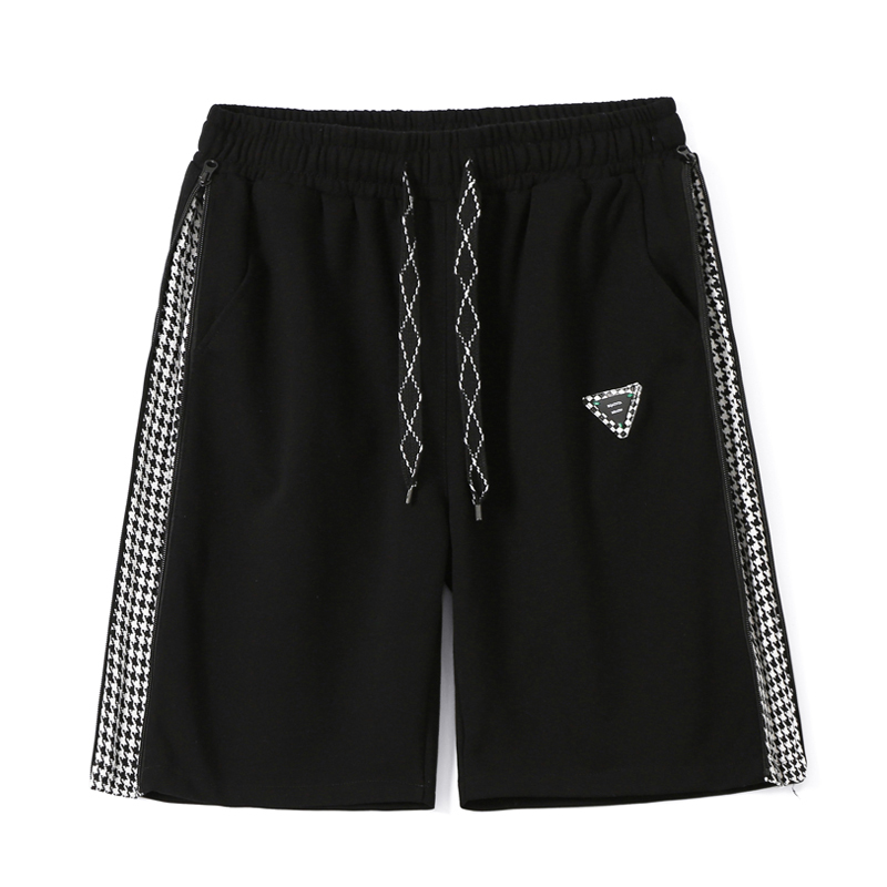 真维斯短裤男夏季抽绳侧开拉链休闲百搭宽松潮流帅气五分裤子男