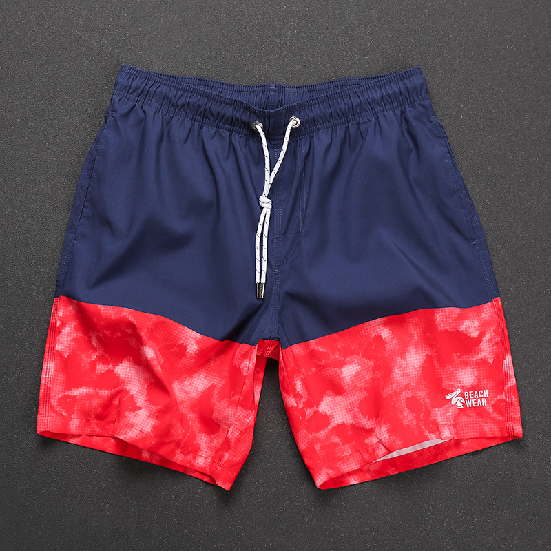 盖浪新款沙滩裤男防水速干短裤可下水度假泡温泉五分泳裤潮牌撞色视频