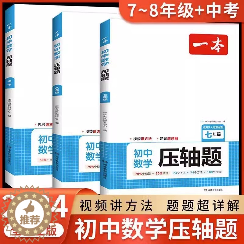 [醉染正版]一本初中数学压轴题七年级八年级九年级中考初一初二初三初中数学核心考点及公式定律及考点突破分类全解数学练习题专