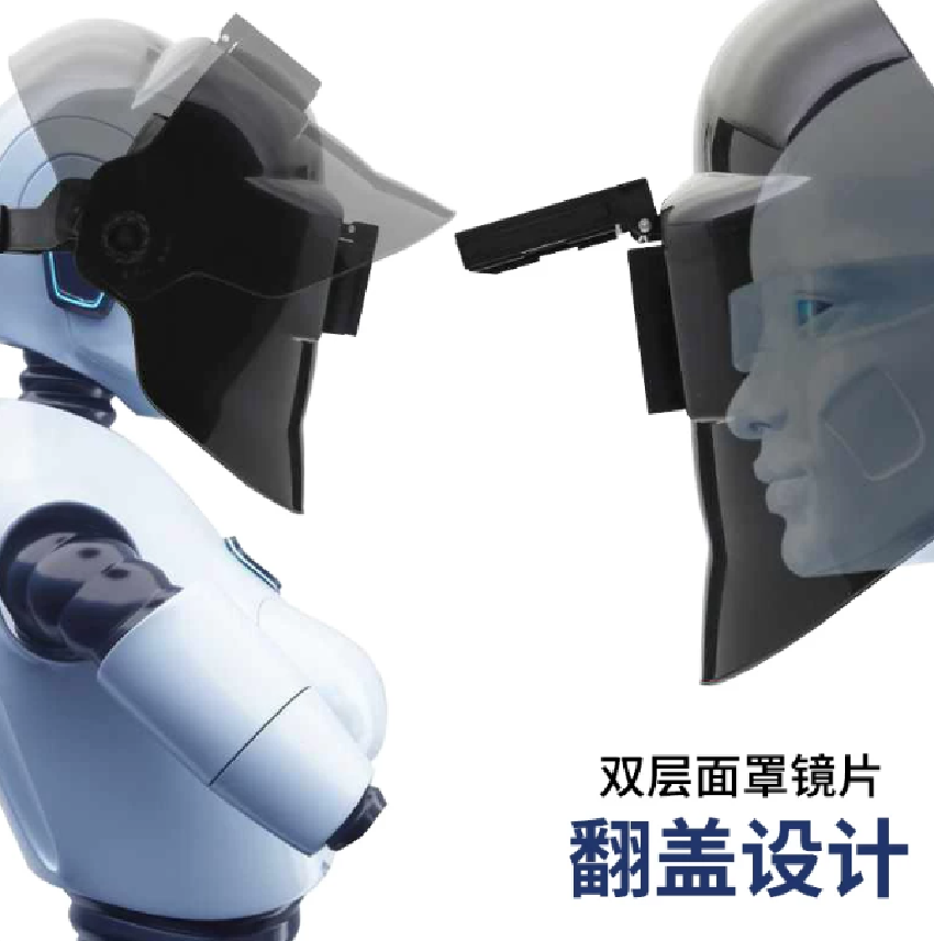 头戴式电焊面罩德式双层玻璃隔热焊工焊接防护焊帽 单位:具高清大图