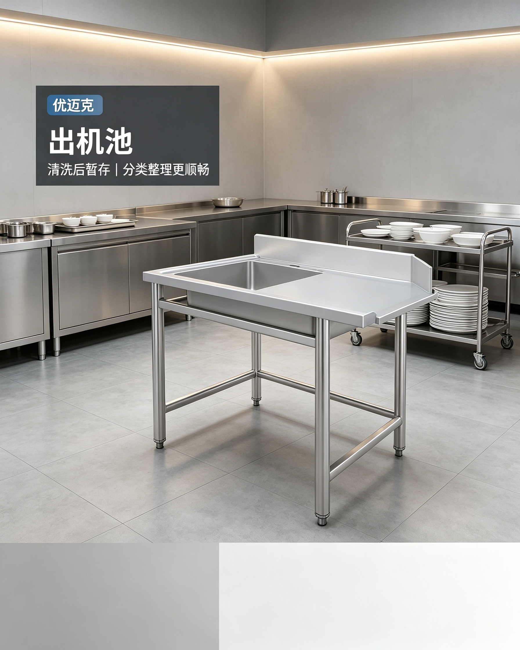 优迈克 YMK-HNCC10 出机池 1000*745*800 单位:台 银色高清大图