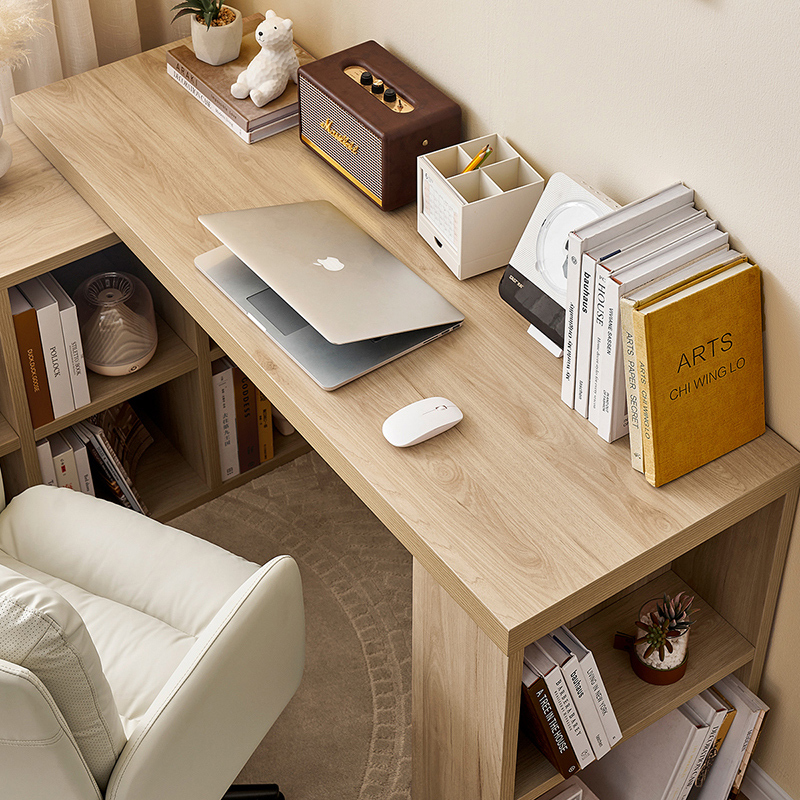 全友家居现代简约书桌客厅可旋转书桌柜软包书椅129555a