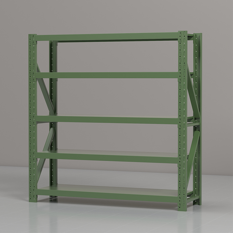 臻远ZYJJ-HJ-037仓储货架中型货架绿色五层主架1500*500*2000mm/200kg高清大图