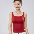吊带背心内衣薄款免穿背心吊带修身型女士内穿瑜伽内搭运动 L（建议115-130斤） 复古红