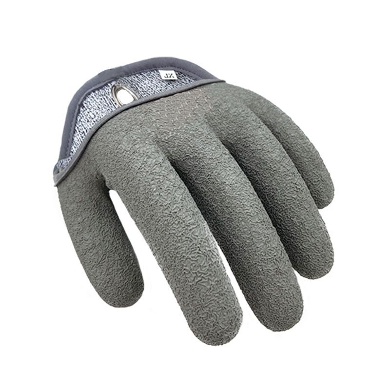 抓鱼手套钓鱼防刺防水防割防滑专业垂钓防割耐穿刺路亚钓鱼手套灰色