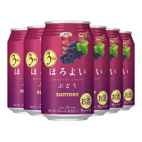三得利 和乐怡(HOROYOI)日本进口 预调酒 鸡尾酒 果酒 葡萄口味350ml*6罐
