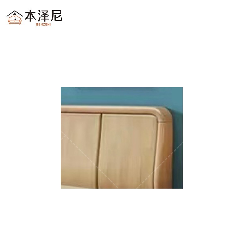 本泽尼 实木床 HTLO-XM152 1500*2000*450mm 张高清大图