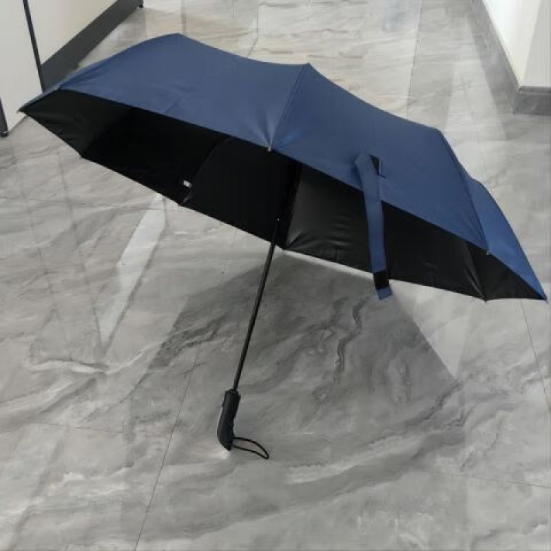 萨威帝尔 SWQY001 33.5cm 自动 黑胶 442g 10骨 3折 钢+纤维 碰击布 雨伞 (计价单位:把) 蓝高清大图
