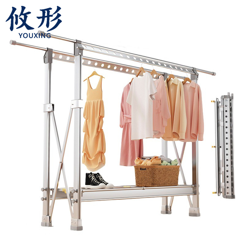 攸形 折叠晾衣架220*47*114cm个高清大图