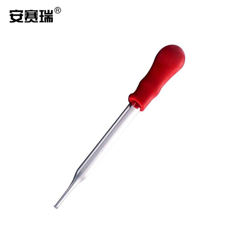 安赛瑞 玻璃滴管 玻璃直行滴管 胶头滴管附红皮头 实验室分装工具9cm(5个装/组) 601476 30组装 单位:件