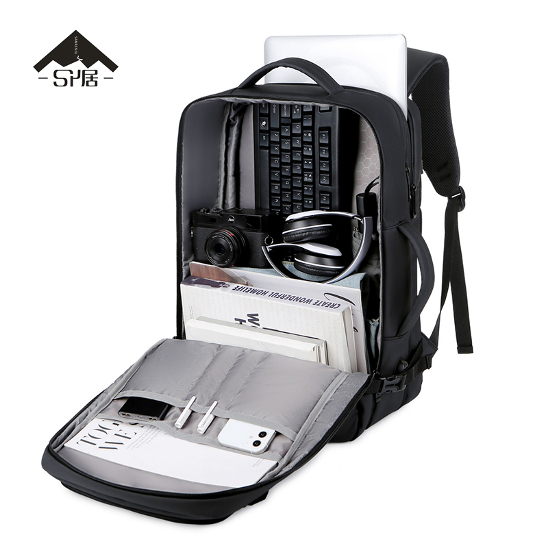 三人居 多功能扩容双肩包 SRJYY68 个高清大图