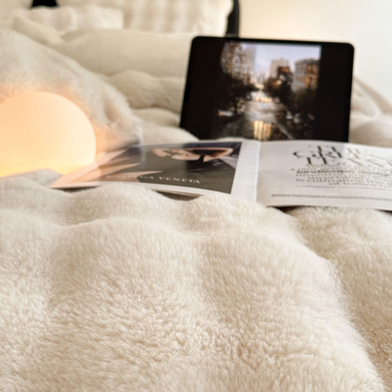 雅鹿兔毛暖绒四件套高清大图