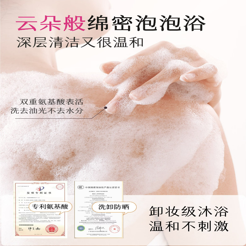 半亩花田 鲜花精华玫瑰香氛沐浴露(鲜花浴系列)500g高清大图