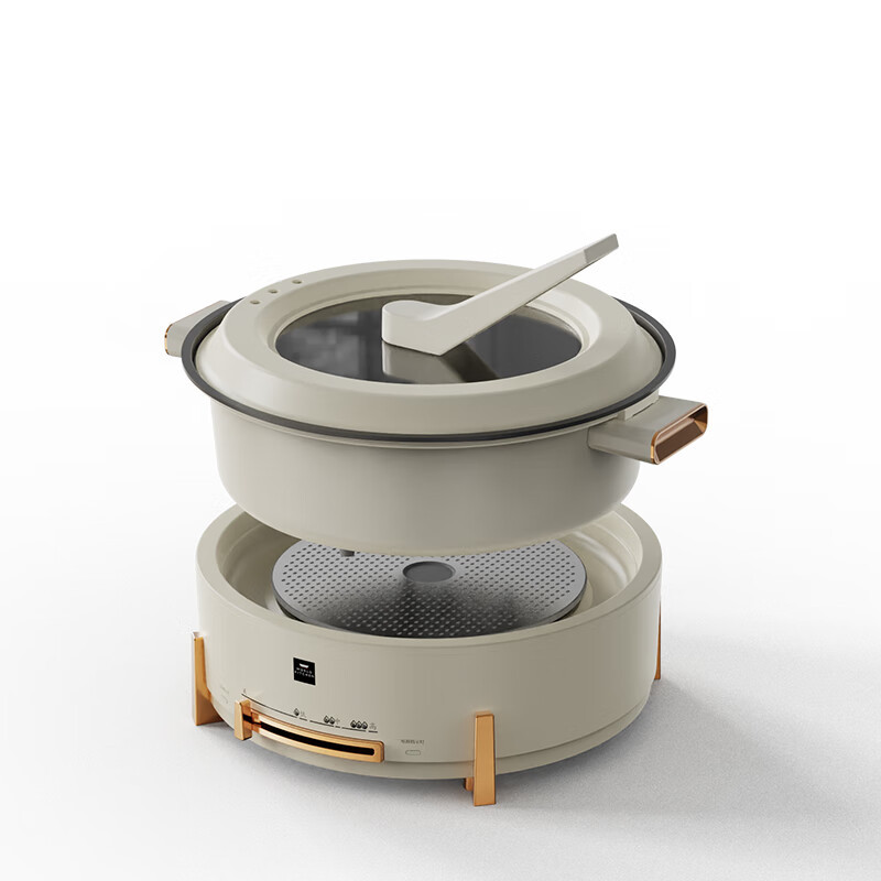康宁/WORLD KITCHEN分体式鸳鸯锅电火锅电热锅电煮锅 WK-HHG4508/KZ 3L!高清大图