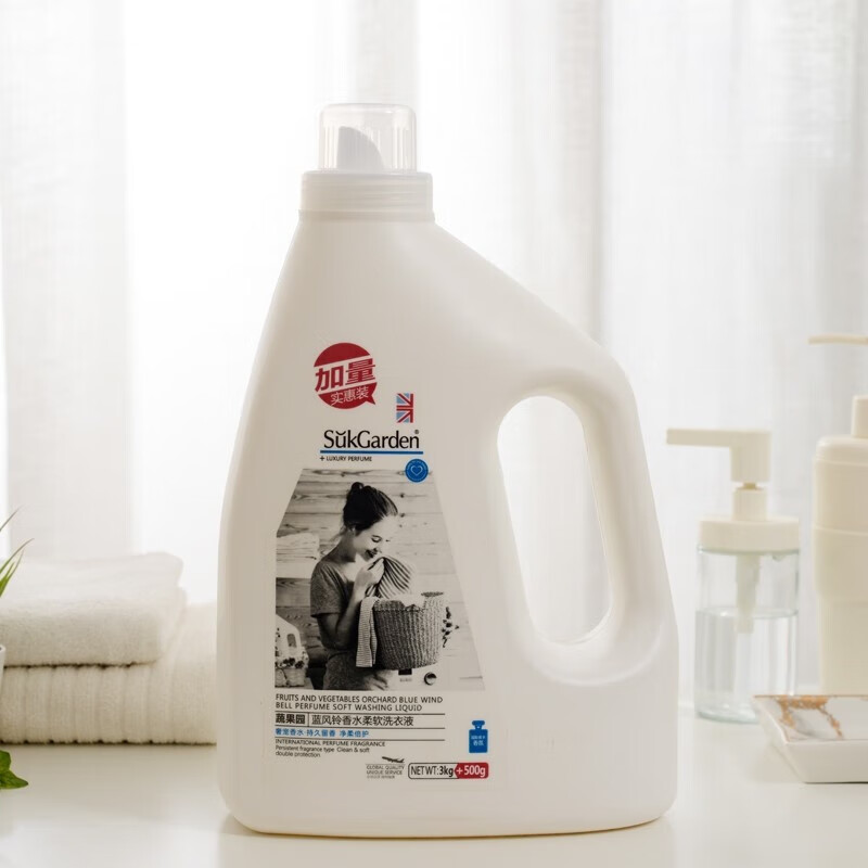 蔬果园SukGarden蓝风铃香水柔软洗衣液(加量装)3.5kg