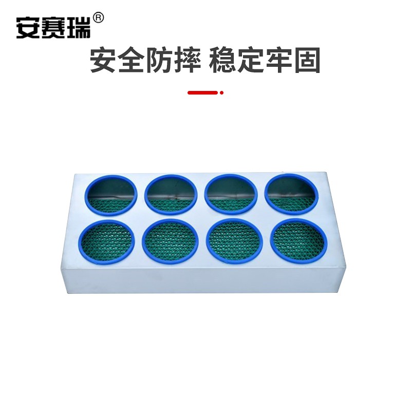 安赛瑞 桌面水杯架 台面保温杯茶杯收纳摆放架 车间工厂休息室置物架 双排八孔位 701492高清大图