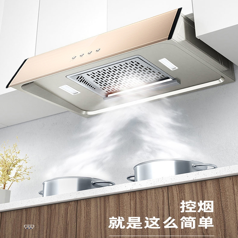月亮喵抽油烟机家用厨房中式出租房老式自动清洗小型吸油烟机 不锈钢高速耐用封闭电机2