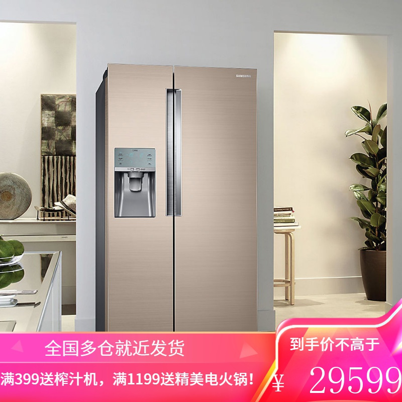 三星(SAMSUNG)621升大容量 制冰机免接水管 风冷无霜双循环 变频压缩机十年包修 对开门冰箱 RS58N6630