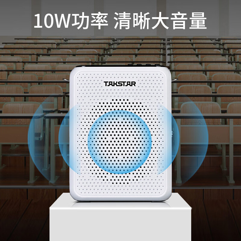 得胜(TAKSTAR)E300W便携式无线小蜜蜂扩音器教师专用大功率喇叭导游蓝牙小音箱 黑色