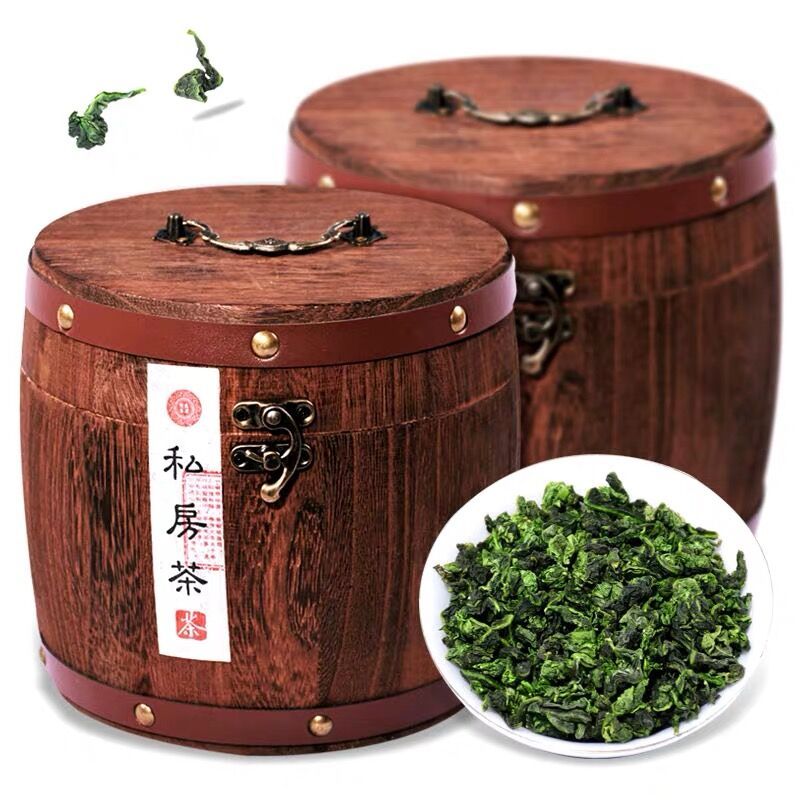 福岗安溪品质浓香型精选春茶铁观音茶叶新茶乌龙茶木桶罐装礼盒装500g高清大图