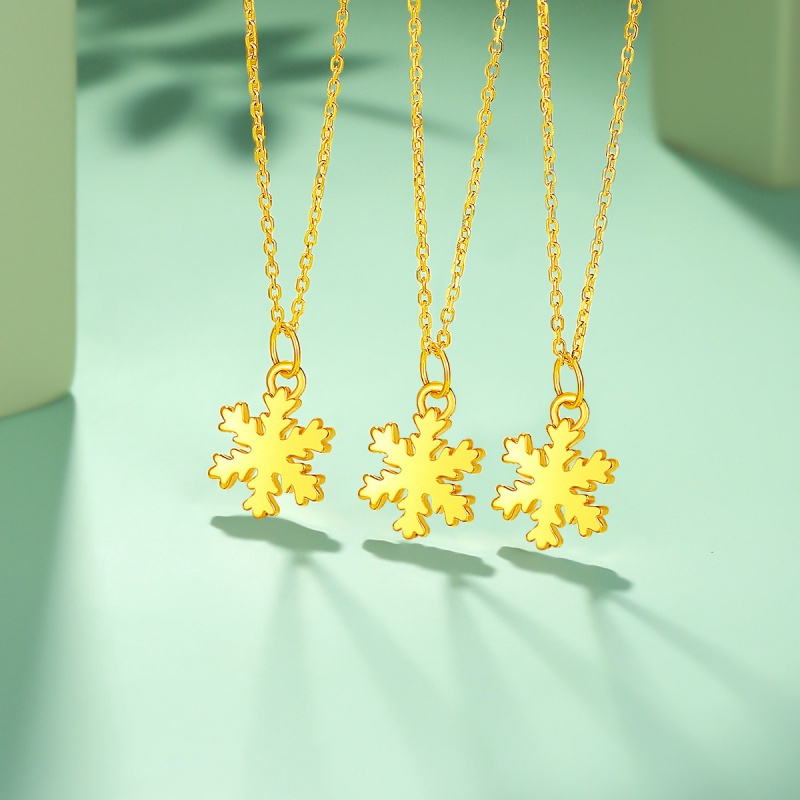 老庙 黄金足金吊坠3d硬足金光面浪漫雪花吊坠挂坠 参数