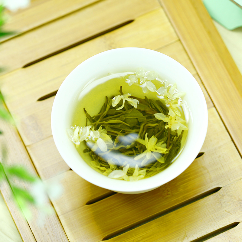 买1赠1 川红 茉莉花茶 浓香型四川特产散装花毛峰茶叶250g/盒