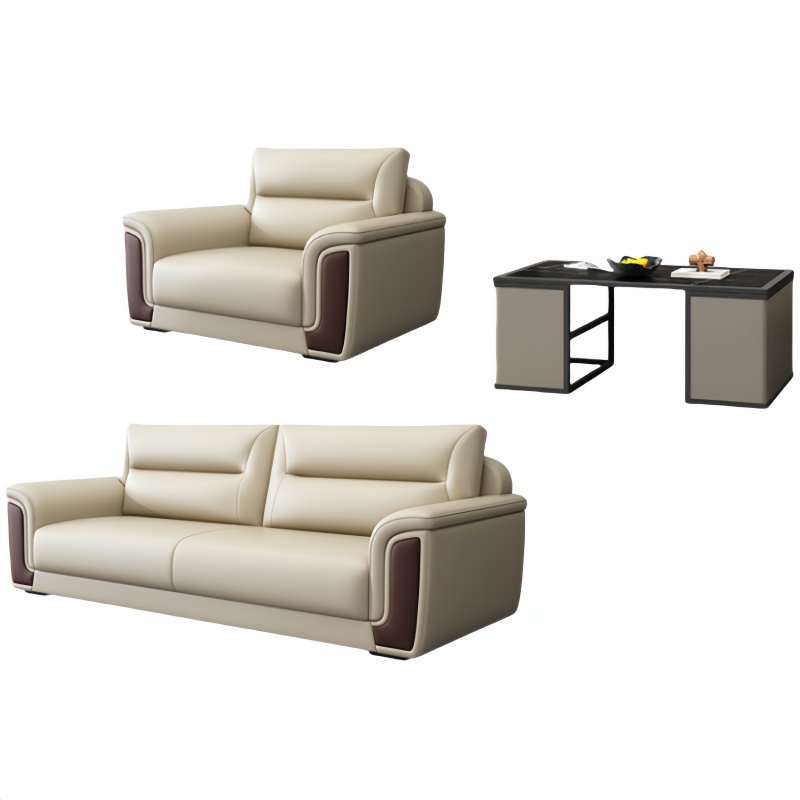 悦兴诚洽谈沙发组合203*85*92cm(1+3+茶台)套高清大图