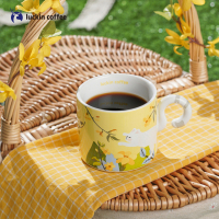 瑞幸咖啡(luckin coffee)创意个性花喵猫尾马克杯创意陶瓷可爱杯子情侣水杯