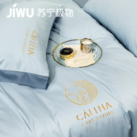 苏宁极物100支新疆长绒棉四件套轻奢高端床上用品全棉纯棉被套床单四季通用床品套件