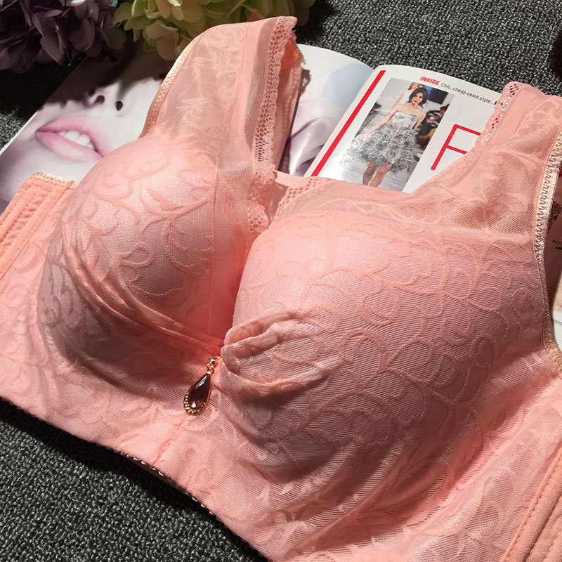 性感大码女士内衣文胸抹胸防走光聚拢调整型蕾丝美背胸罩
