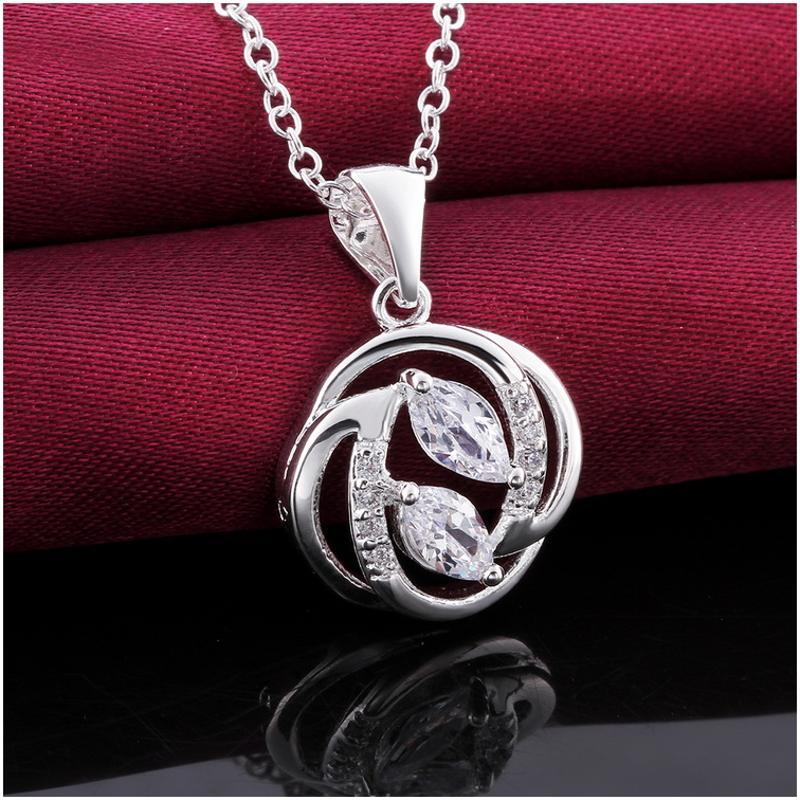 N657 Women Silver Necklace 镀925纯银女项链日韩版锁骨链潮人送女朋友七夕情人节礼物