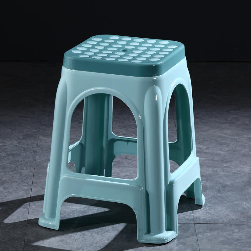 皇豹家用加厚塑料凳子高凳板凳成人餐桌凳客厅朔料方椅子胶登子经济型