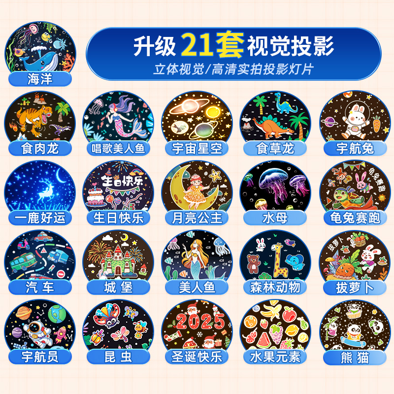 万火梦幻星空投影小夜灯氛围满天星女孩生日礼物送男孩子圣诞节儿童新年玩具高清大图