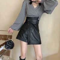 2021秋季新款a字半身裙女高腰显瘦裤裙感pu皮裙短裙气质裙子