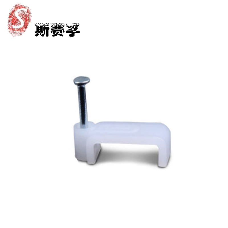 斯赛孚 SF-FXQ 方形钢钉线卡子 网线钉走线卡扣 方形6mm (10包装,100/包)高清大图