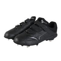 美津浓(Mizuno)男士棒球鞋轻量透气宽楦防滑耐磨加固设计户外运动 Black 44.5