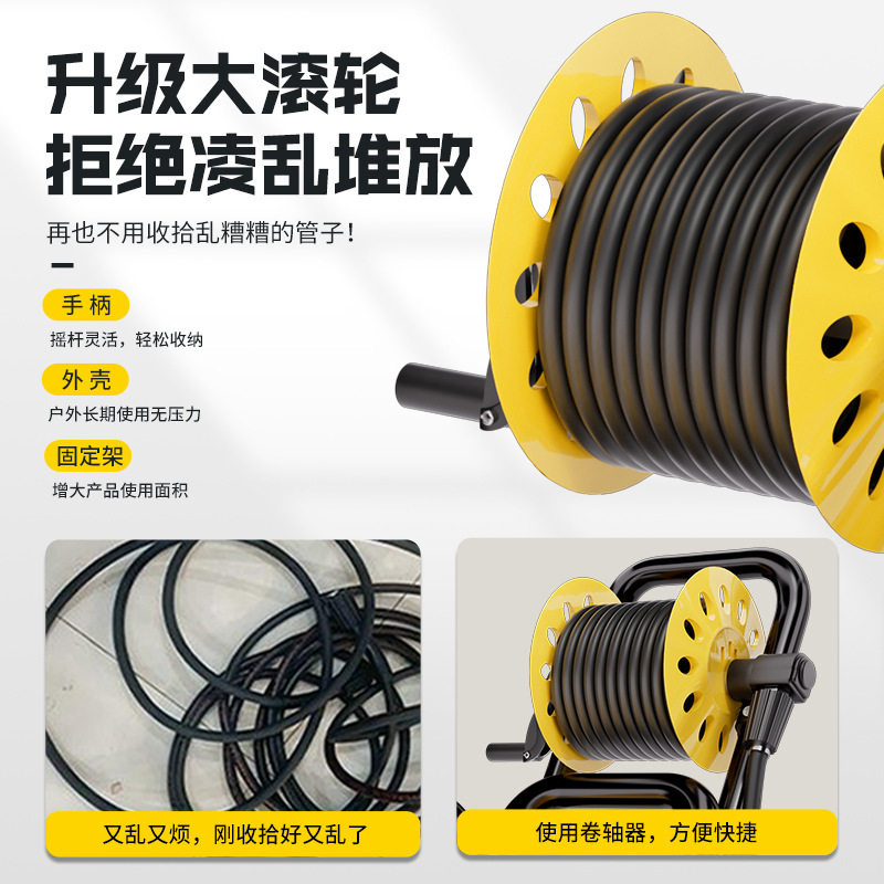 厂家直销洗车机220V-便携式家用大功率压水泵水枪物业小型清洗机-力盾V6款+滚轴+20米高压管+泡沫壶