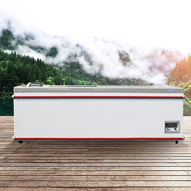 海容(hiron)600升卧式冷冻冰柜 玻璃门展示冷柜 1级能效 超市组合冻货