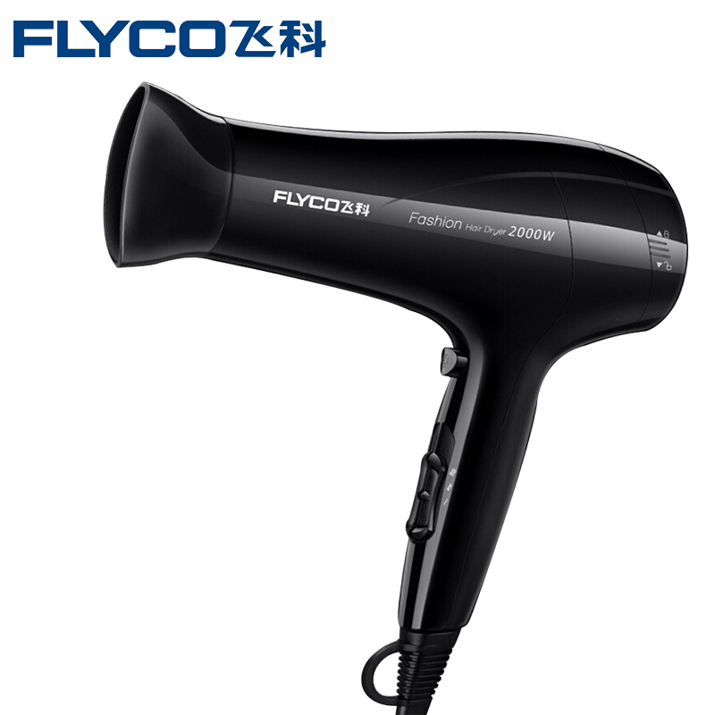 飞科(FLYCO) 电吹风机FH6231 家用学生宿舍宾馆酒店用 大功率可折叠冷热调节吹风筒 黑色